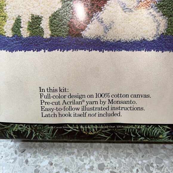 Caron Christmas Nativity Scene Latch Hook Rug Kit 27 X 20 Craft 1978 Jesus Lamb - Picture 6 of 9